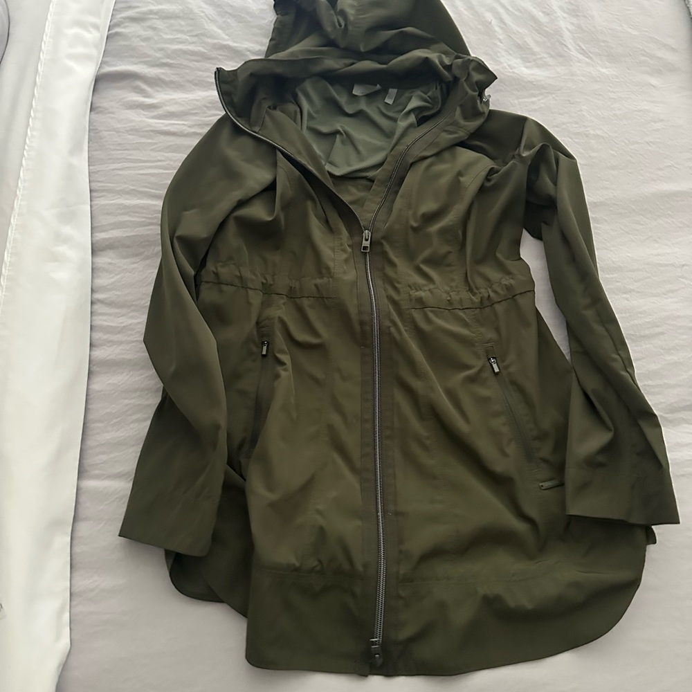 Athleta Olive Green Utility Jacket with Hood